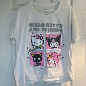 Ladies Hello Kitty and Friends Glittery T-Shirt
